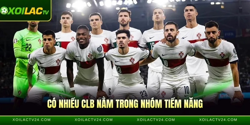 Có nhiều CLB nằm trong nhóm tiềm năng